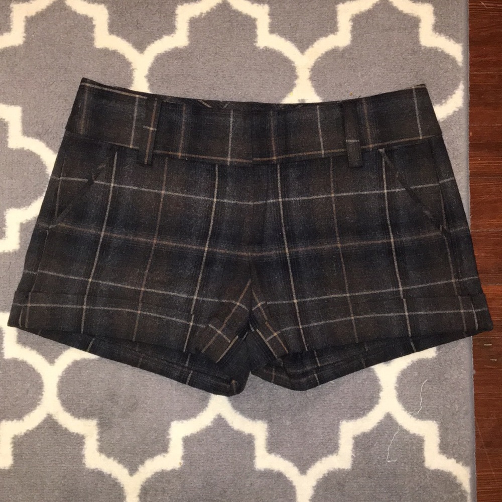 Alice + Olivia Wool Plaid Shorts - Size 4